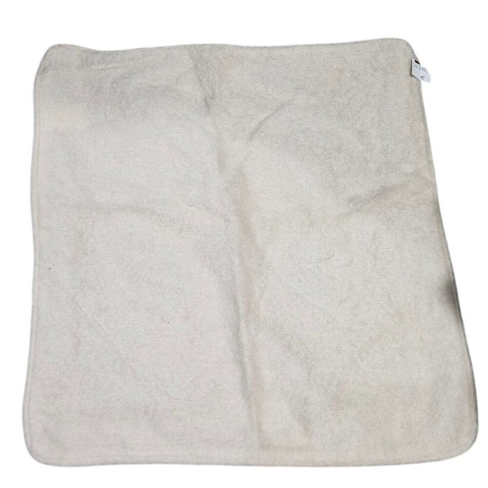 NEW Bombay Mohair Wool Throw Pillow Tan Minimalist Classic Fuzzy Large